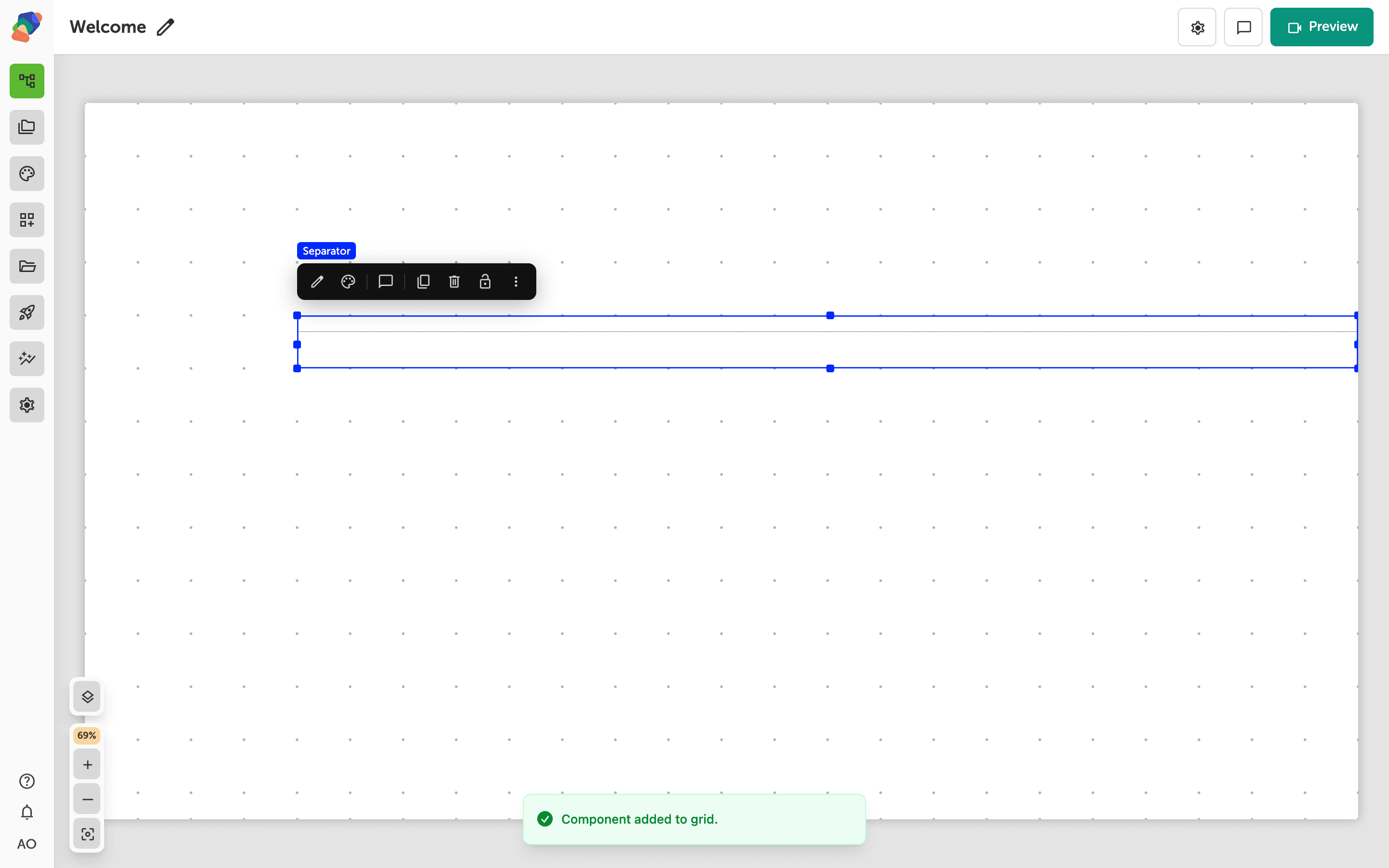 A Separator on the grid.
