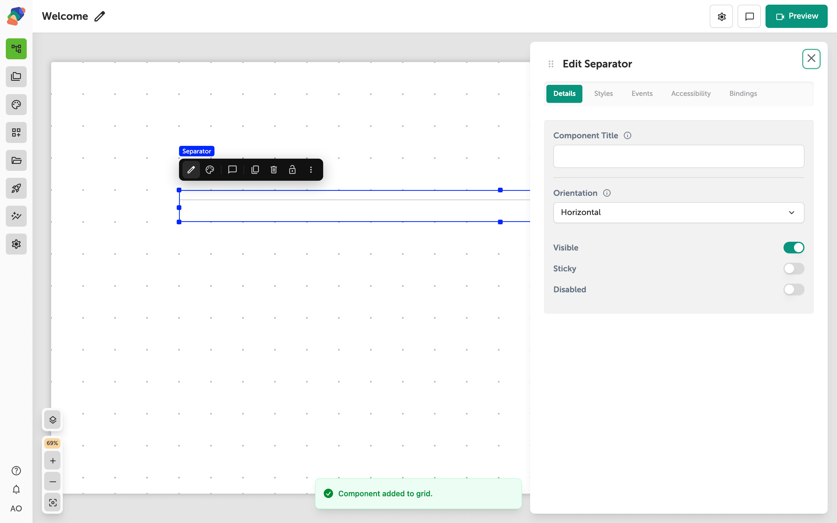 Adding a Separator