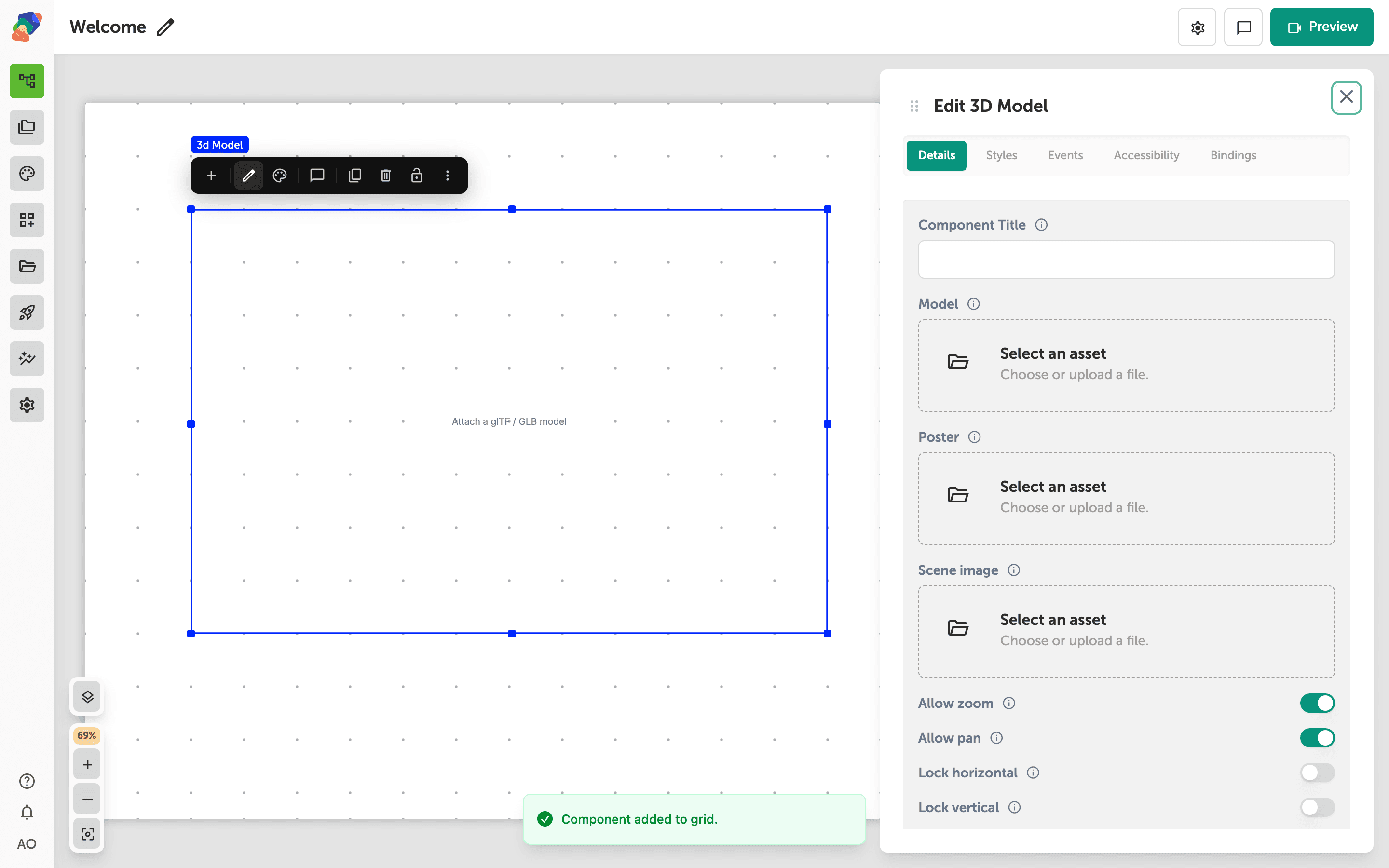 Control How Visitors Explore a 3D Model