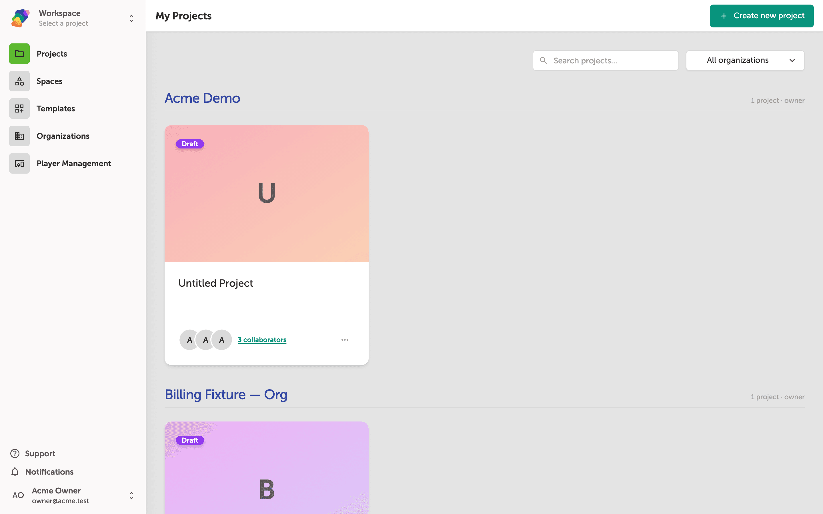 Creating a New Project