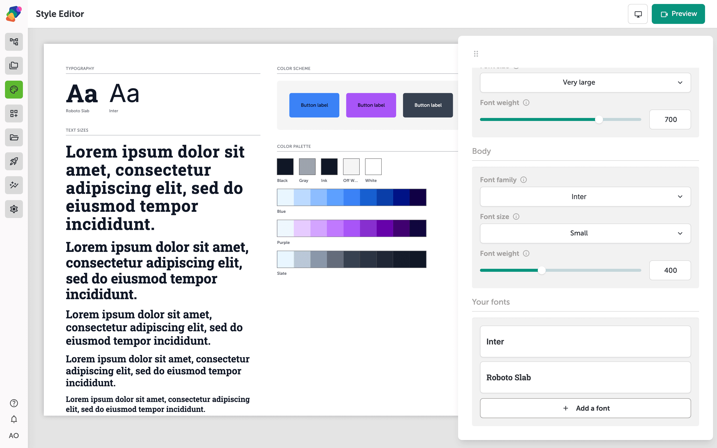 Customizing Typography Styles