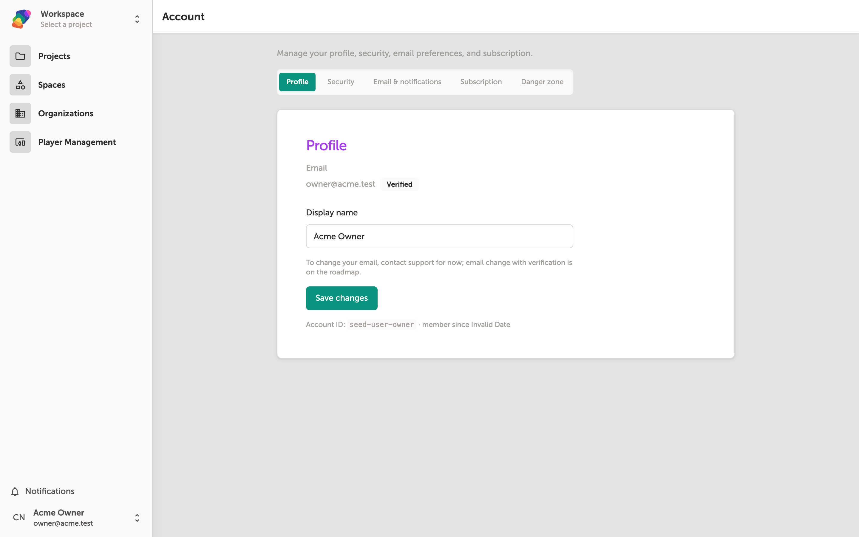 Managing Your Account Profile