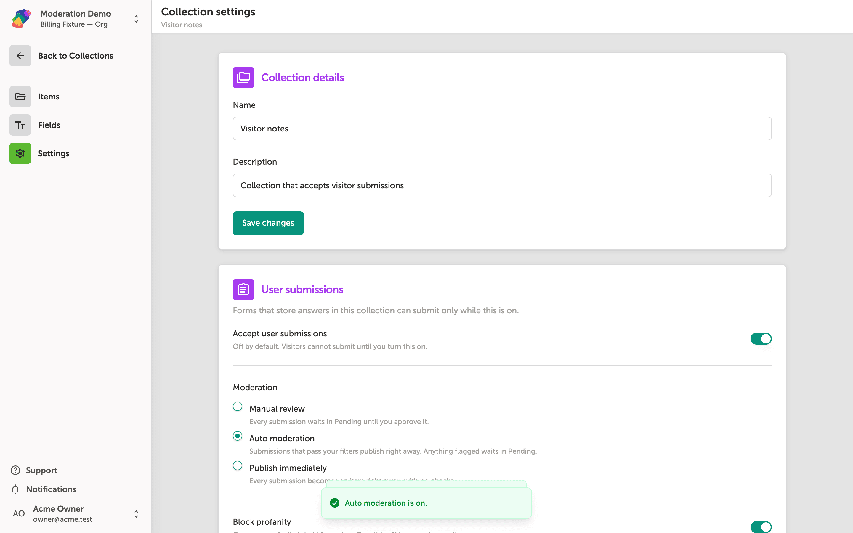 Review and Approve Visitor Submissions
