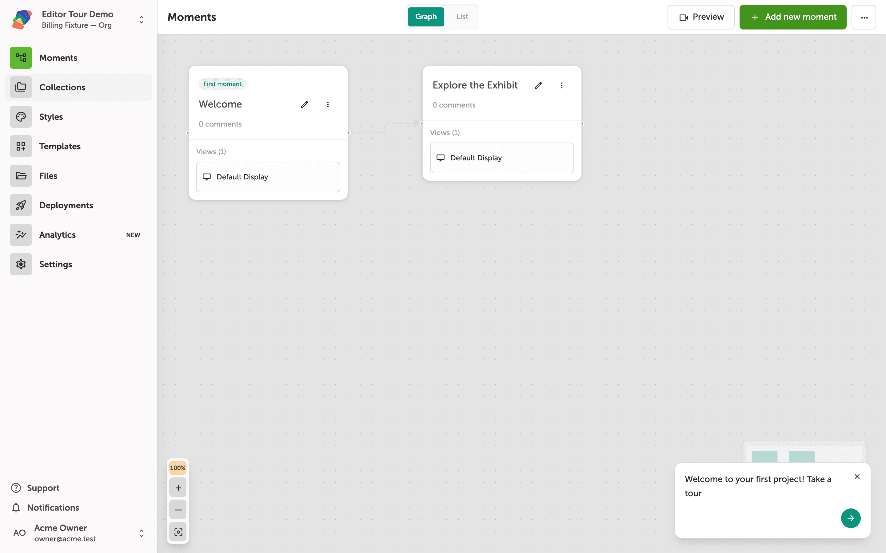 Navigating the Project Editor