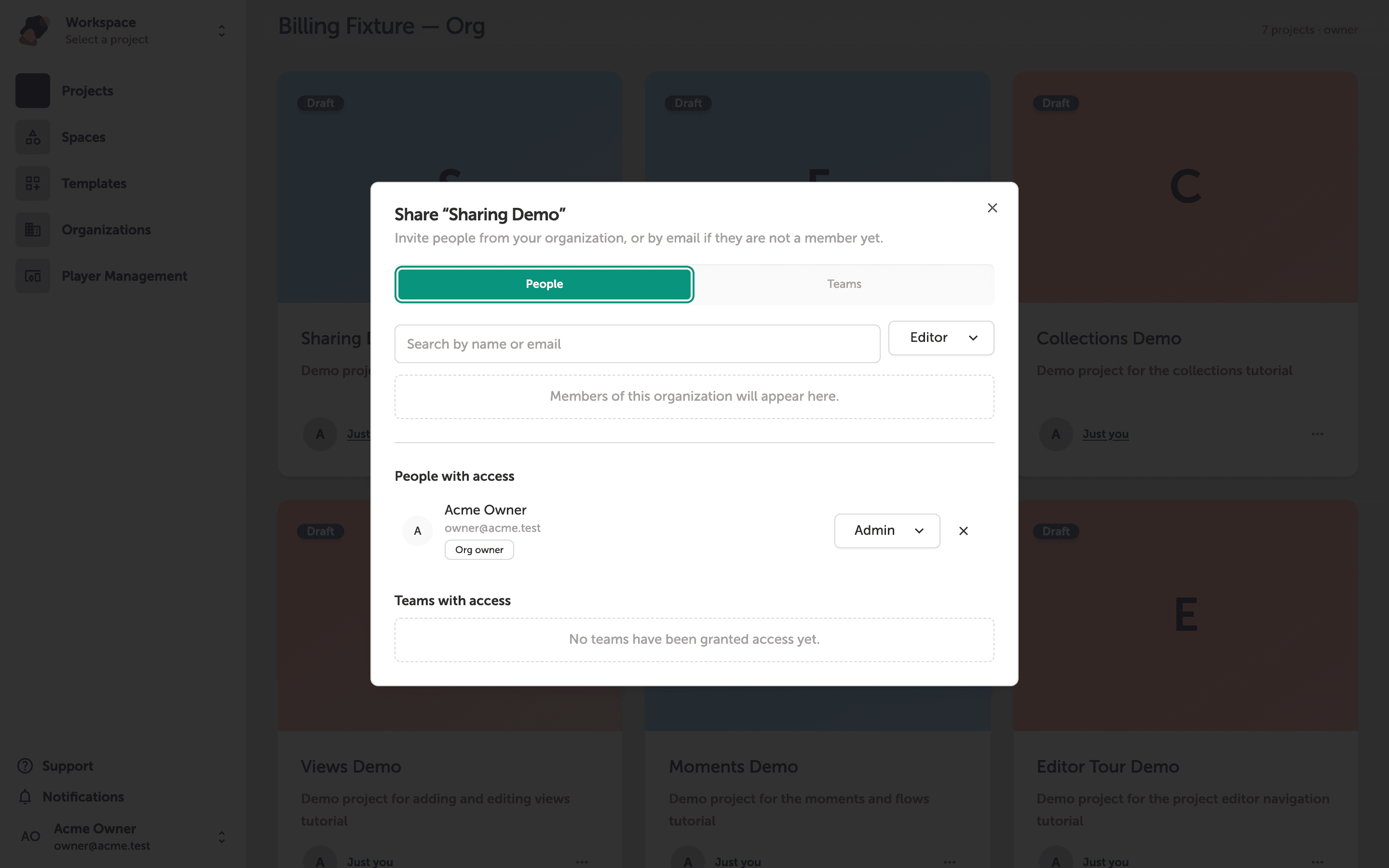 Sharing a Project with Collaborators