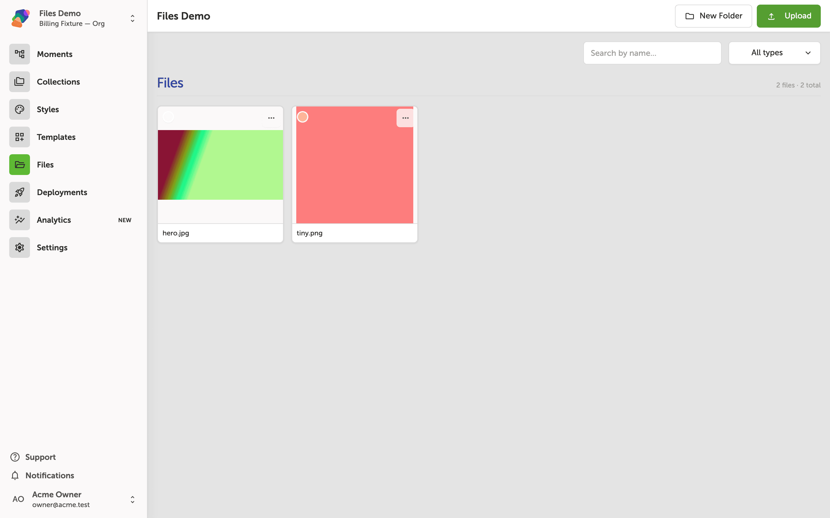 Uploading and Managing Project Files