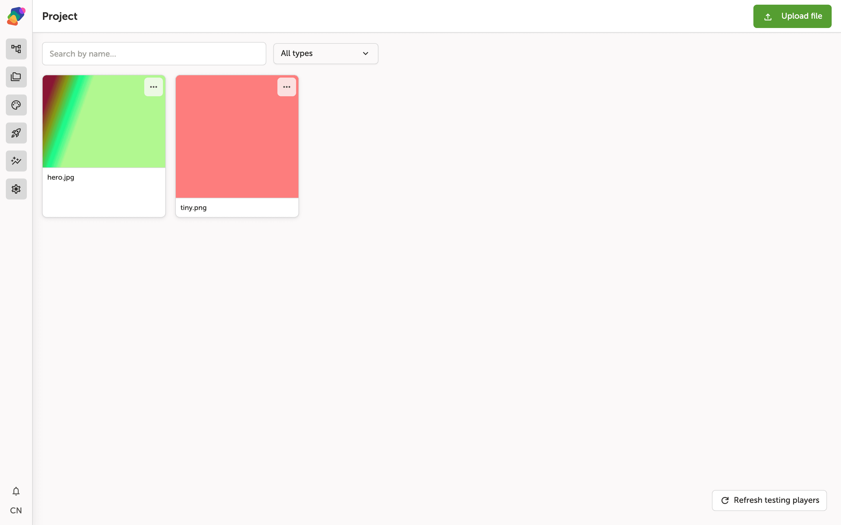 Uploading and Managing Project Files