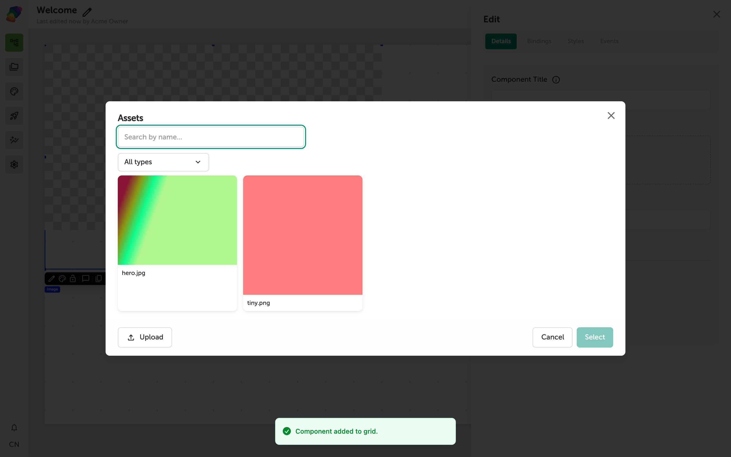 Using the Library Modal