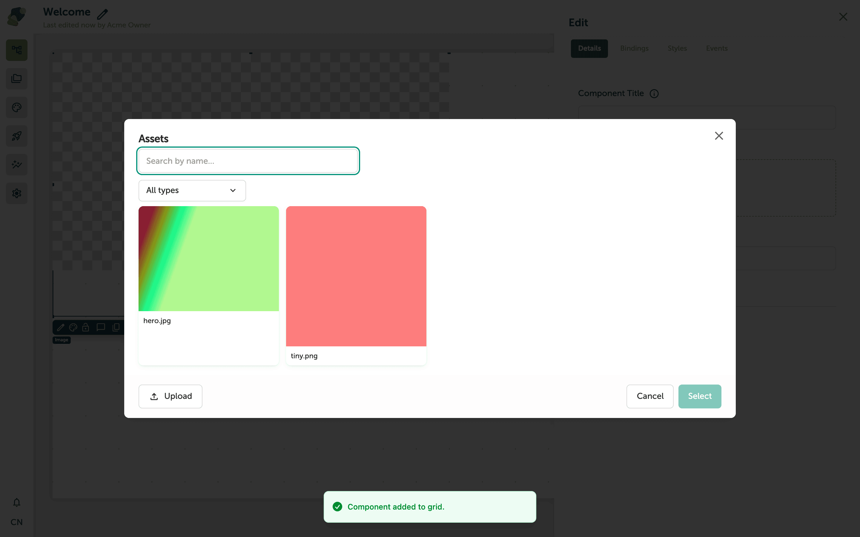 Using the Library Modal